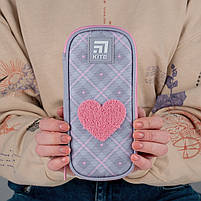 Пенал м'який Kite NEW Fluffy Heart 21x8x4 (K24-662-13), фото 4