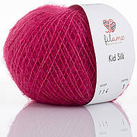 Filamo KID SILK 25 (ФІЛАМО КІД СІЛК 25) № 114 фуксія (Пряжа мохер з шовком, нитки для в'язання)
