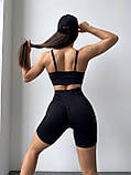 Чорний жіночий топ "Profitness", фото 4