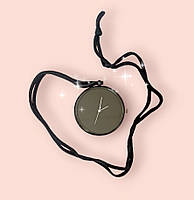 Медальон часы на шнурке (черные с белыми стрелками)