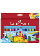 Фломастеры 50 цв. FABER CASTELL Felt Tip Замок (554204)