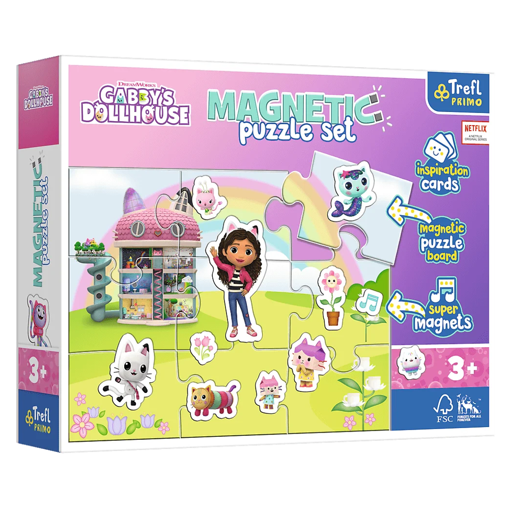 Магнітний пазл "Габі вивчає світ. Ляльковий будиночок Габбі", Trefl Primo (5900511933833), фото 1