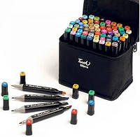 Набор скетч-маркеров для рисования двухсторонние маркеры для творчества универсальные 60 шт. RSA_273