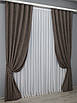 Комплект штор (2шт. 1х2,9м.) мікровелюр, колекція "SPARTA". Колір какао. Код 1357ш 31-635, фото 3