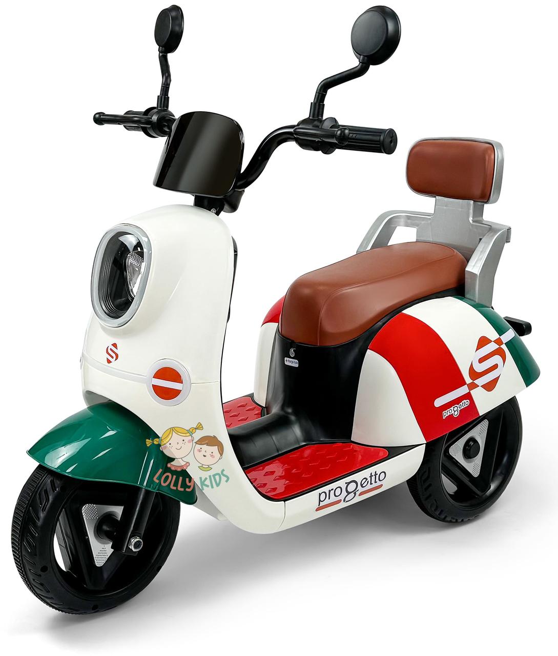 Дитячий електроскутер Lolly Kids LKT-415 білий (9720), фото 1