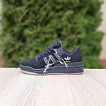 Жіночі кросівки Adidas Forum 84 Low Off White Thread кеди весна-осінь повсякденні замшеві. Живе фото, фото 8