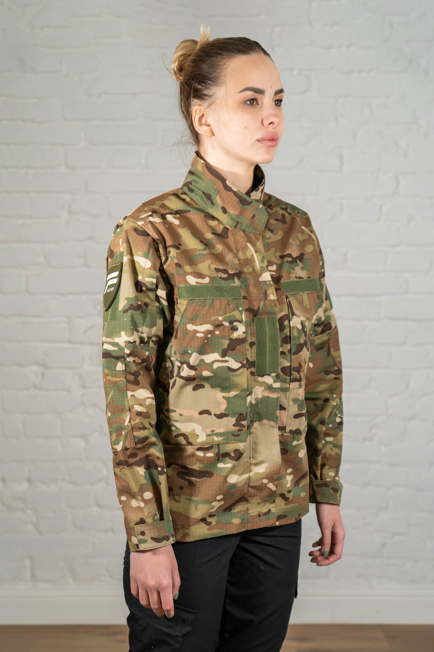 Китель мультикам ріп стоп камуфляж тактичний польовий жіноча куртка армійська multicam штурмова мілітарі