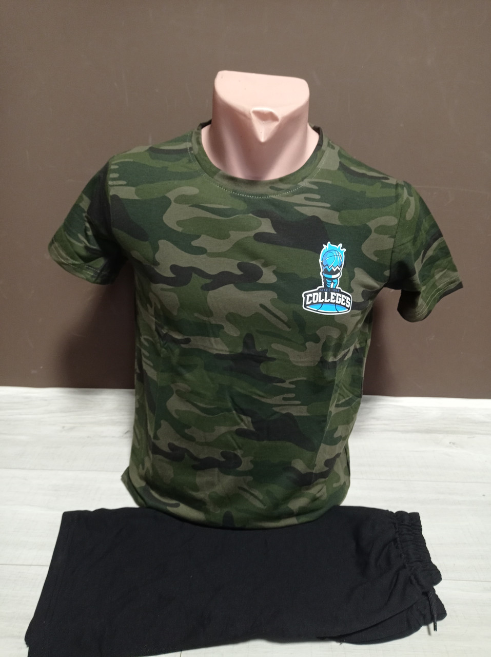 Літній підлітковий костюм для хлопчика підлітка Камуфляж футболка і шорти 6-12 років