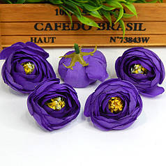 Голівка ранункулюса 4 см, синій