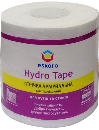 Стрічка для гідроізоляції армуюча Eskaro Hydro Tape, 10см на 25м, фото 2
