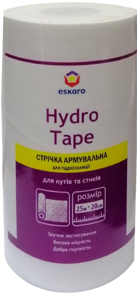 Стрічка для гідроізоляції армуюча Eskaro Hydro Tape, 20см на 25м