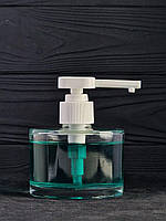 Стеклянный флакон Lima с дозатором-помпой для жидкого мыла, шампуня, крема, лосьона стандарта 28/410