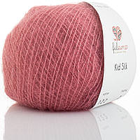 Filamo KID SILK 25 (ФІЛАМО КІД СІЛК 25) № 122 темно-рожевий (Пряжа мохер з шовком, нитки для в'язання)