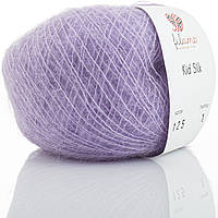 Filamo KID SILK 25 (ФІЛАМО КІД СІЛК 25) № 125 лаванда (Пряжа мохер з шовком, нитки для в'язання)