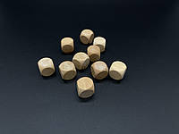 Кубики гральні з дерева для настільних ігор, висота 16 мм, закруглені кути