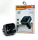 Автомобільний FM трансмітер P8 з Bluetooth та 2хUSB / ФМ модулятор в машину / ФМ трансмітер, фото 3