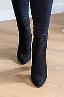 Черные Женские Ботильоны на среднем каблуке 36 размер 23,5 см Richi (36,37р.)