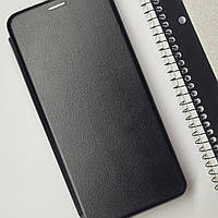 Чехол книжка кожаный с визитницей для Xiaomi Redmi 13C (Черный) / чехол книжка на редми 13ц