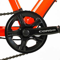 Велосипед спортивний для дитини 7-10 років, колеса 24 дюйми, Помаранчевий, 7 швидкостей, рама 11 дюймів, TM-24114, фото 3