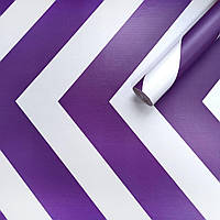 Самоклеющаяся пленка в рулоне Фиолетовые треугольники Геометрия Рулон 10 м ширина 45 см ПВХ декоративная