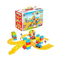 Детский набор конструктор "Автомагистраль" Technok Toys 100 деталей, 7 дорожных знаков, 2 машинки