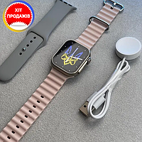 Смарт часы 41мм, Smart Watch 9 серии, HW9 Ultra mini 2 ремешка украинское меню с функцией звонка