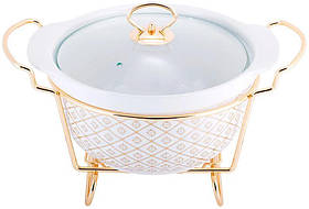 Марміт Kamille Food Warmer "In Gold" керамічна форма 2.6 л із підігрівом
