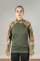 Штурмовая рубашка военная multicam рипстоп тактическая всу ubacs женский камуфляжный убакс лето мультикам