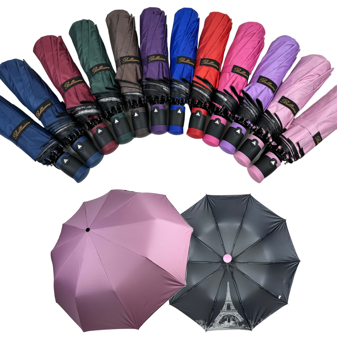 Оптом Жіноча парасолька напівавтомат на 10 спиць антивітер з принтом міст всередині від Bellissimo, М 628, фото 1