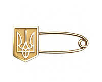 Золотая булавка Герб Украины