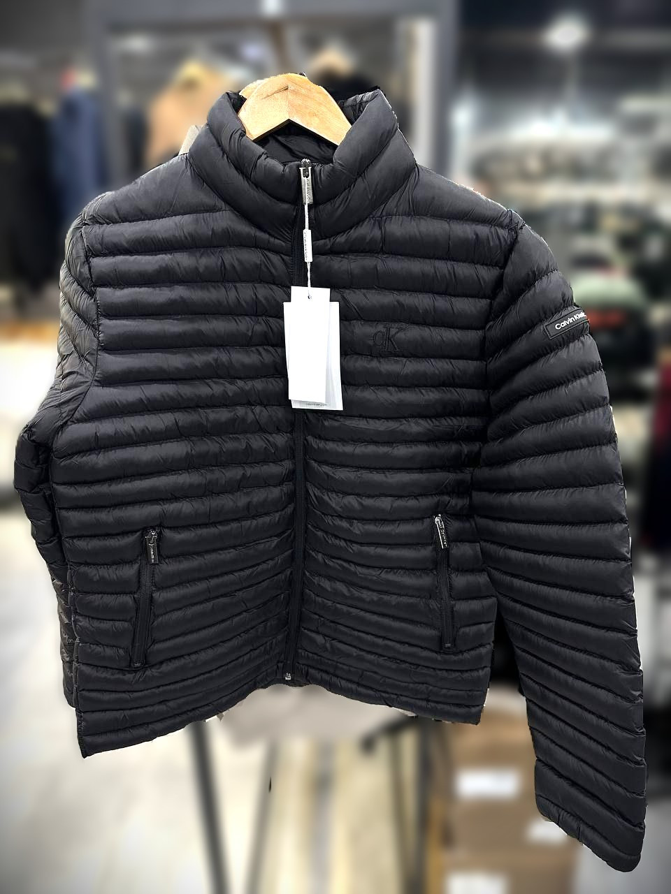 Чоловіча куртка демісезонна Calvin Klein H0782 чорна