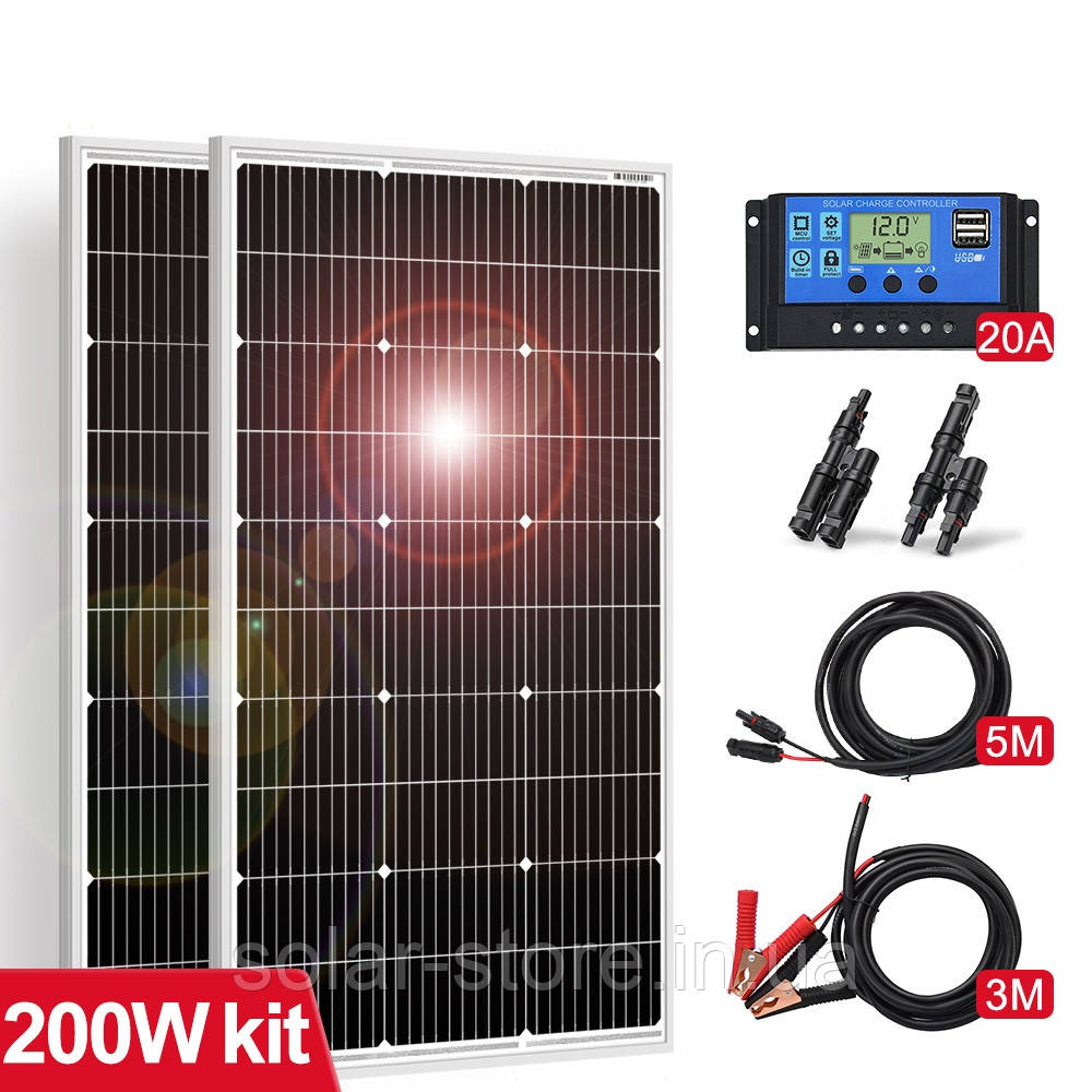 Сонячна панель DSP 200W комплект Dokio