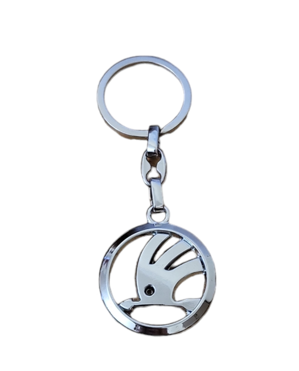 Брелок автомобільний металевий для ключів Skoda Шкоду 9 см