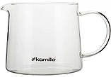 Чайник скляний заварювальний Kamille 600 мл зі знімним ситечком (0776s), фото 7