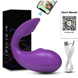 Вібратор на дистанційному керуванні TD042, силіконовий, водонепроникний, фіолетовий