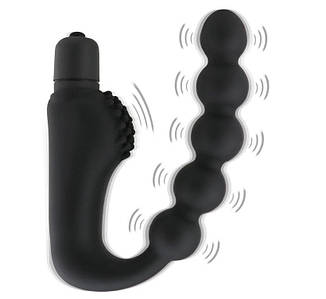 Вібратор силіконовий водонепроникний 10 режимів, стимуляція точки G, чорний