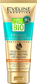 Крем-маска для рук та нігтів Eveline Cosmetics Bio Aragan & Cocoa Butter Regenerating Hand Cream Mask 100 мл (5903416019121)