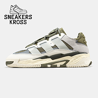 Мужские кроссовки Adidas Originals Niteball Off White Orbit Green, Кроссовки Адидас Найтболл