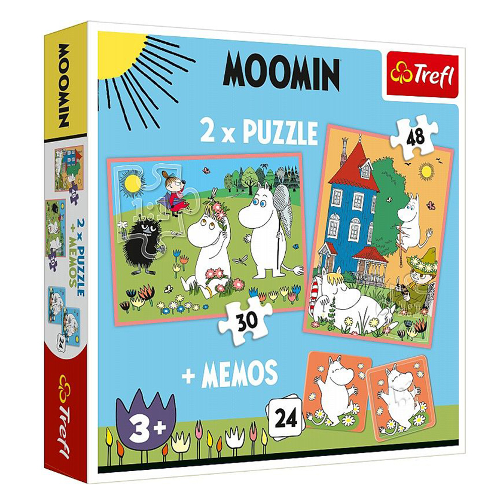 Пазл 2 в 1 + мемос "Муміни", 30-48 елементів Trefl (5900511930542)