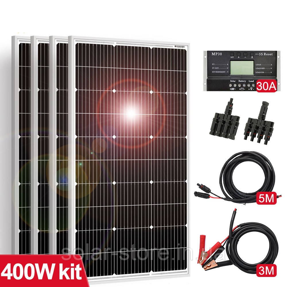 Сонячна панель 400W комплект Dokio DSP