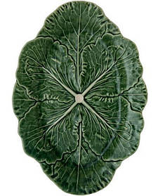 Набір 2 сервірувальні страви Bordallo Pinheiro Cabbage 37x26 см Зелений