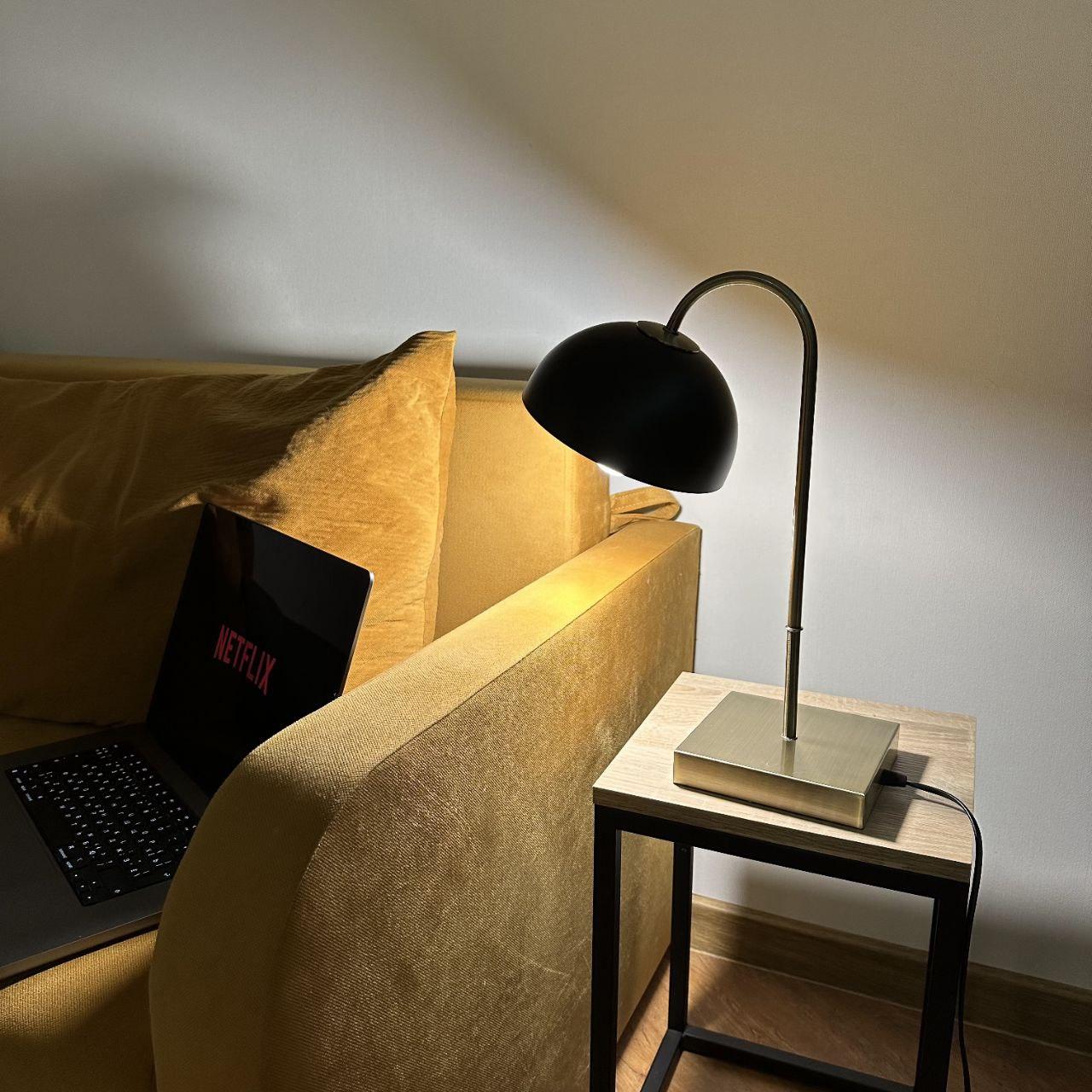Дизайнерская настольная лампа Goldmark под сменную лампу Е27, бронза
