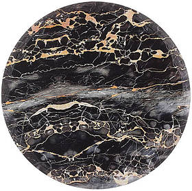 Підставка під гаряче керамічна "Golden Black Marble" Ø 16 см на корковій основі