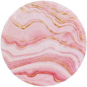 Підставка під гаряче керамічна "Golden Pink Marble" Ø 16 см на корковій основі