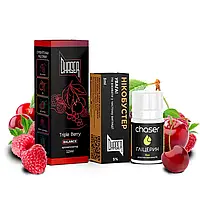 Сhaser Black 30 мл TRIPLE BERRY(смородина вишня малина) Набор для самозамеса жидкости. Рідина, жижа,