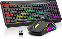 Беспроводная клавиатура и мышь RedThunder K20,мультимедийными клавишами + 7D оптические мыши
