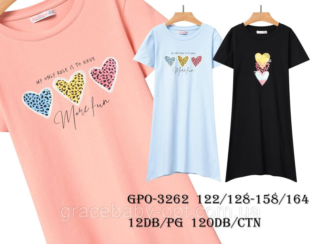 Сукня для дівчаток оптом, Glo-story, 122/128-158/164 см, No GPO-3262