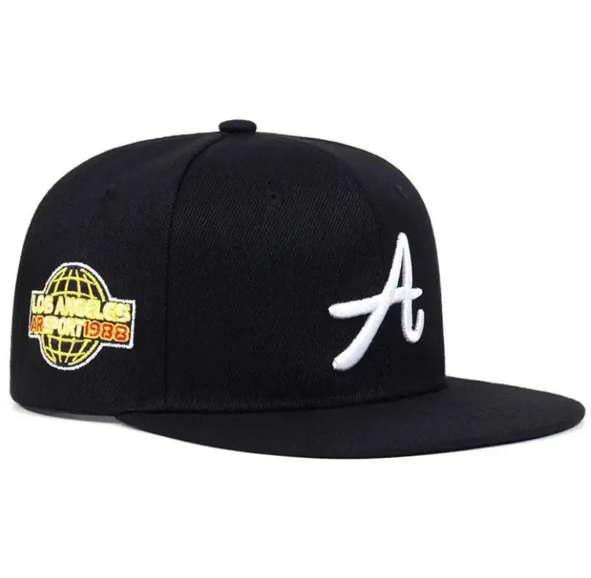 Бейсбольна кепка з прямим козирком snapback з буквеним принтом Los Angeles хіп-хоп бейсболка