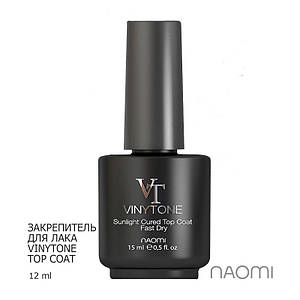 Топ для лаку Naomi Vinytone Sunlight Cured Top Coat, 15 мл