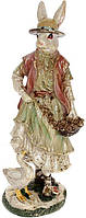 Фигурка декоративная "Крольчиха" 35см, полистоун, бордо с золотом